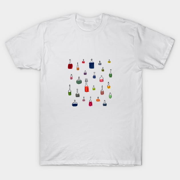 Coloured bottles T-Shirt by Aidi Riera